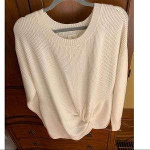 Aerie Offline Twisted Front Cream Sweater